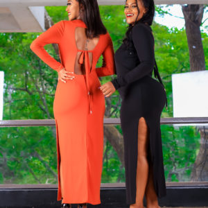 Long sleeved max dress