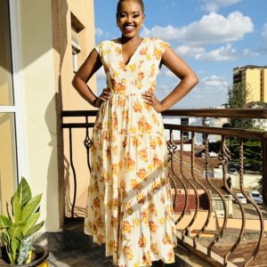 Summer v- neck tiered maxi dress
